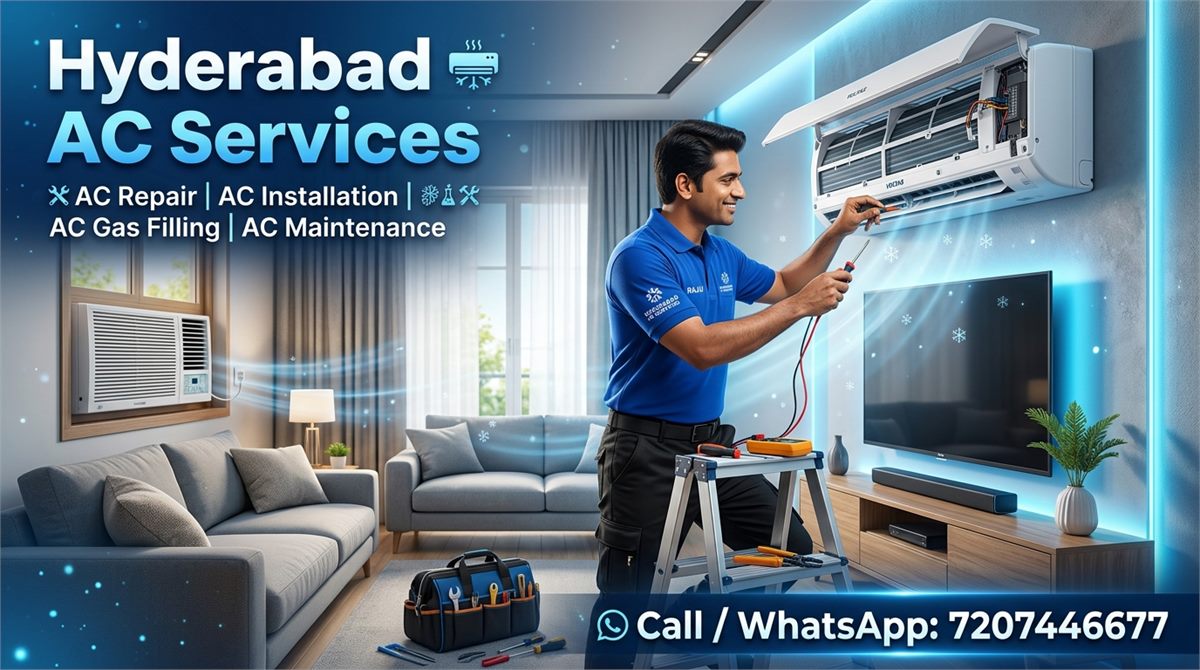 AC Gas Refill and Leak Repair Indian Split AC Hyderabad